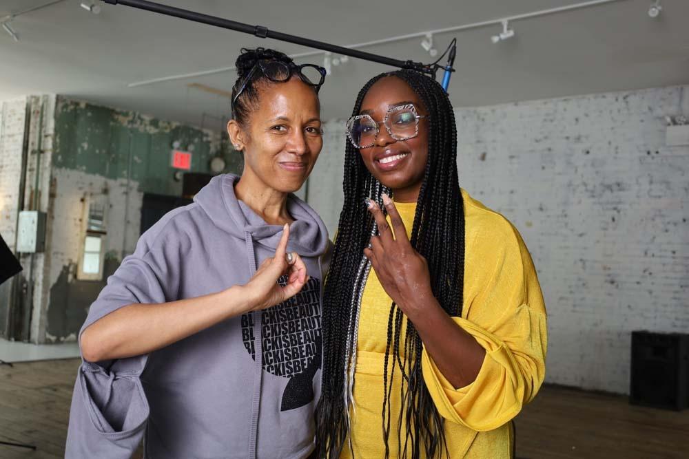 Series Director/Producer, Stacey Holman, poses for a photo with Jennifer Saint-Preux.