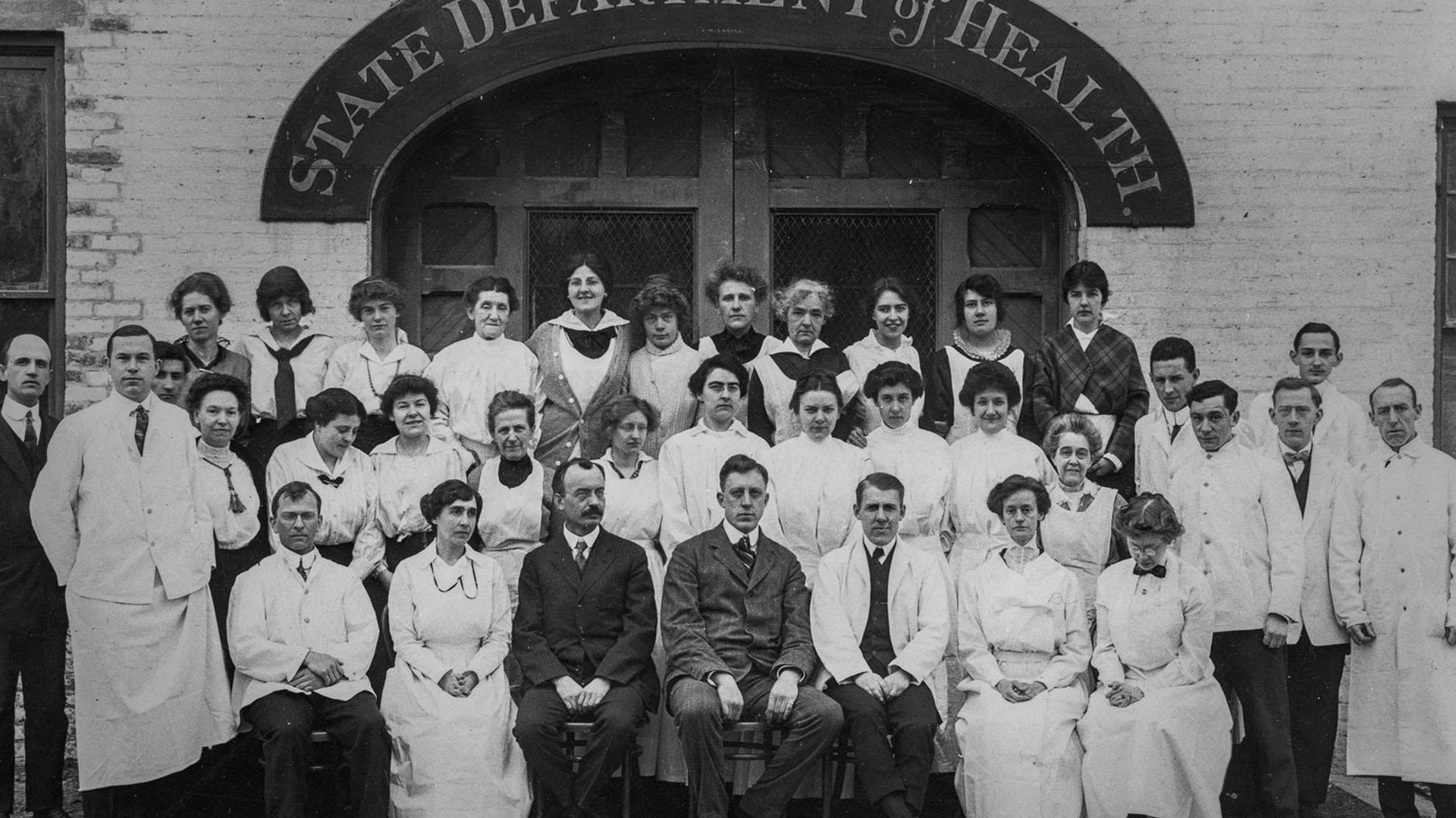 Black and white of Wadsworth Center Laboratory Staff