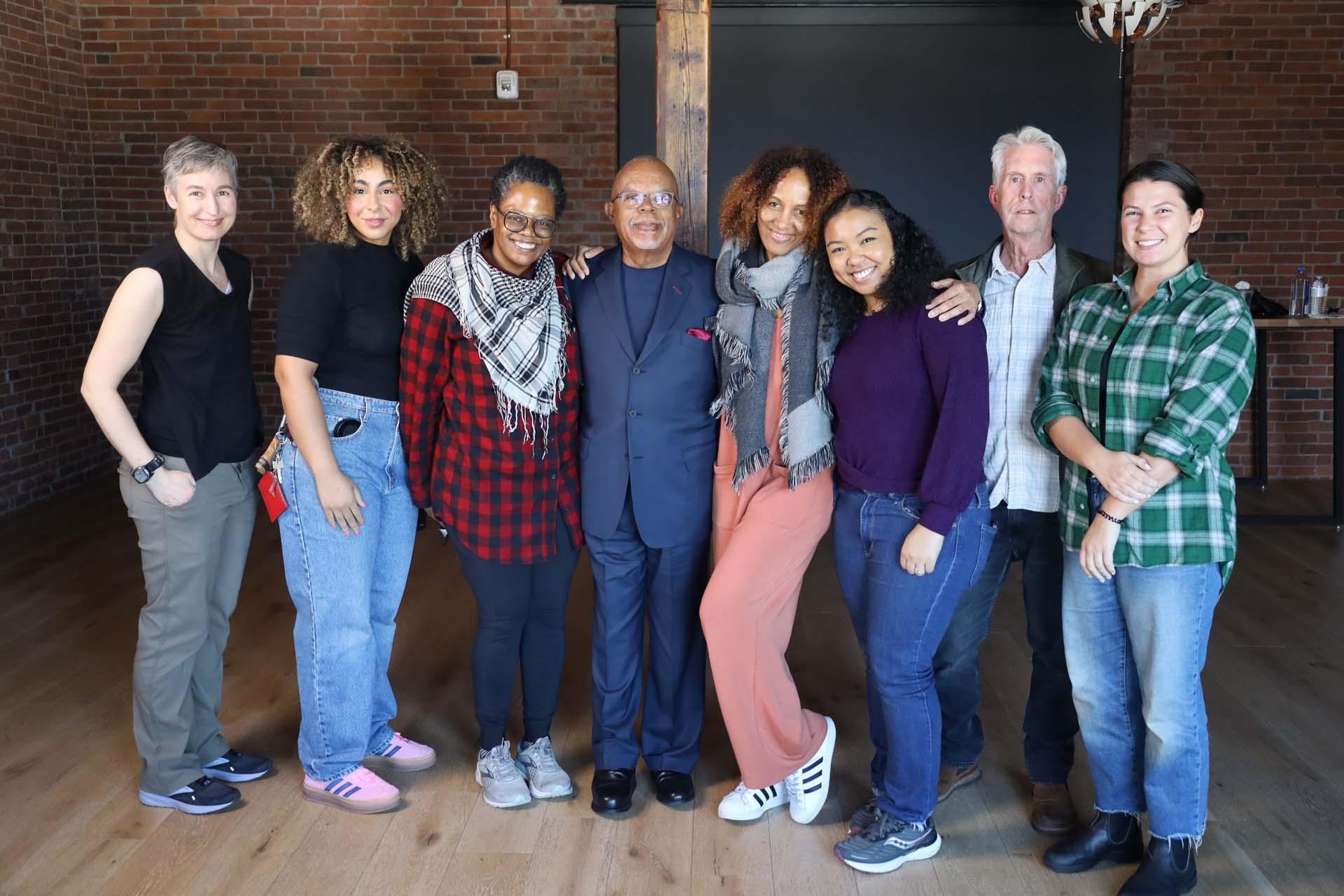 Host, Henry Louis Gates Jr. poses for a photo with the GOSPEL crew  in Boston, MA