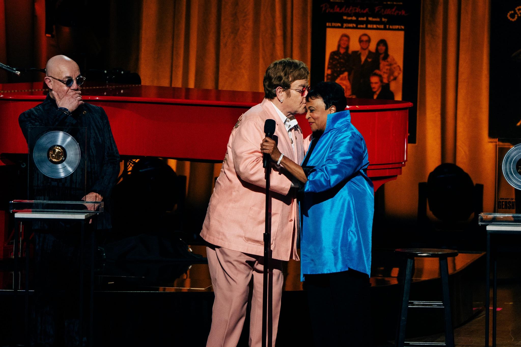 Bernie Taupin, Carla Hayden and Elton John