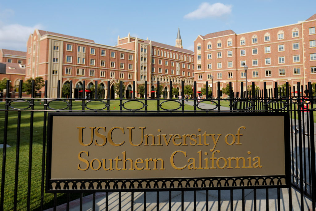 FILE PHOTO: The University of Southern California is pictured in Los Angeles, California, U.S., May 22, 2018. Photo by Mik...